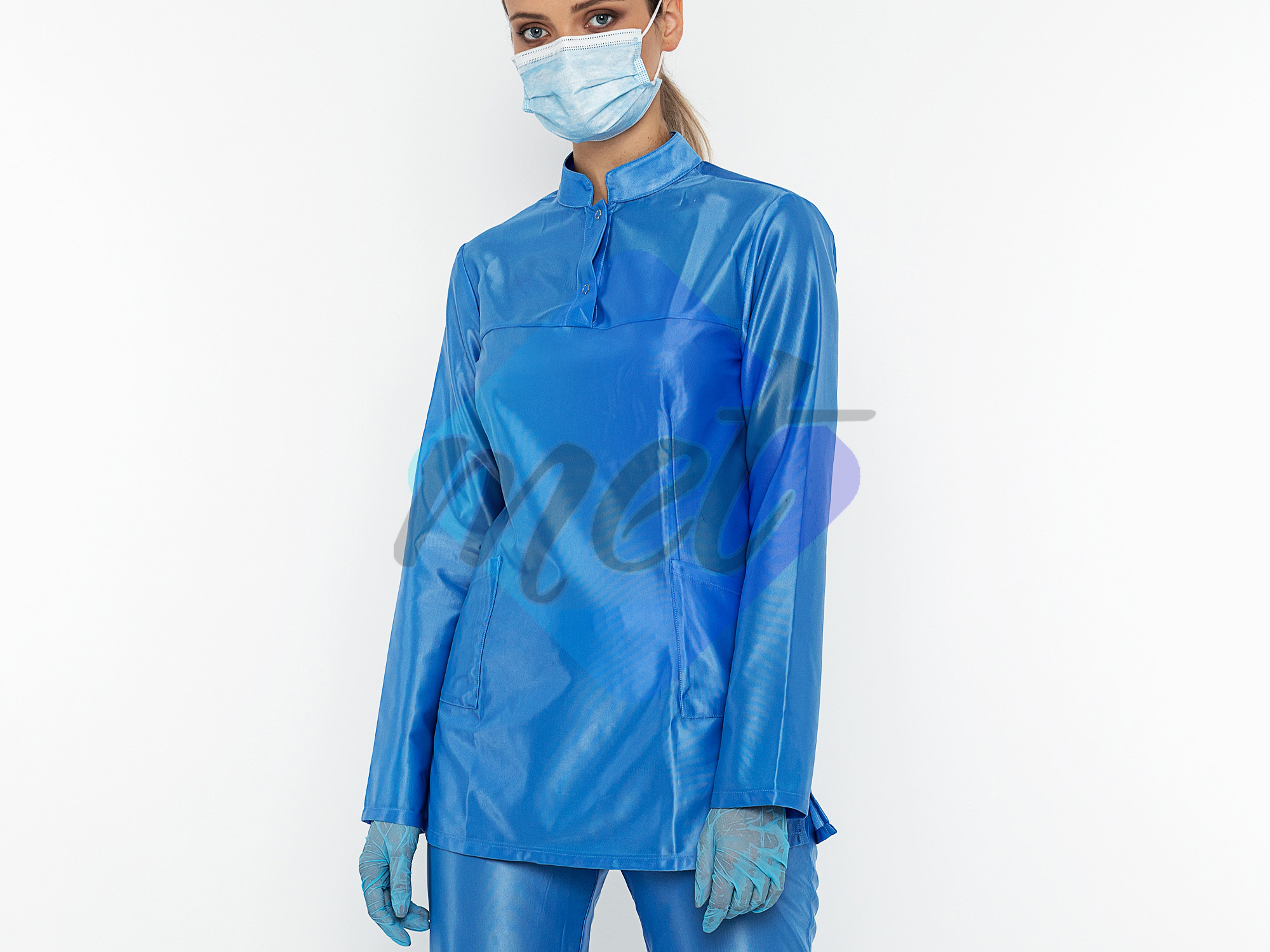 Scrubs With Long Sleeves 2 Piece Set Blue (Woman)